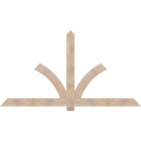 Ekena Millwork Redmond Smooth Timber Gable Bracket, Douglas Fir, 96"W x 52"H x 1 1/2"D x 5 1/2"F, 13/12 Pitch GBW096X52X0206RED00SDF